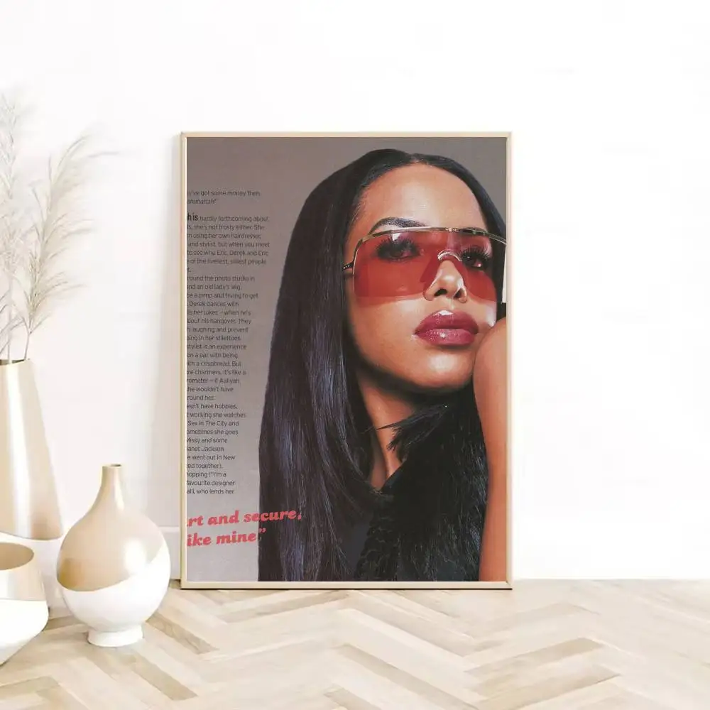 ملصق الممثلة المغني A-Aaliyah HD جدار لزج مقاوم للماء غرفة المعيشة المنزلية غرفة النوم شريط النوم الديكور الجمالي #5