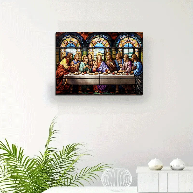 1000pcs Religious Scene Last Supper Paper Jigsaw Puzzle - Large Interactive Adult Game for Home, Family Fun, DIY Home Decor, B view 2