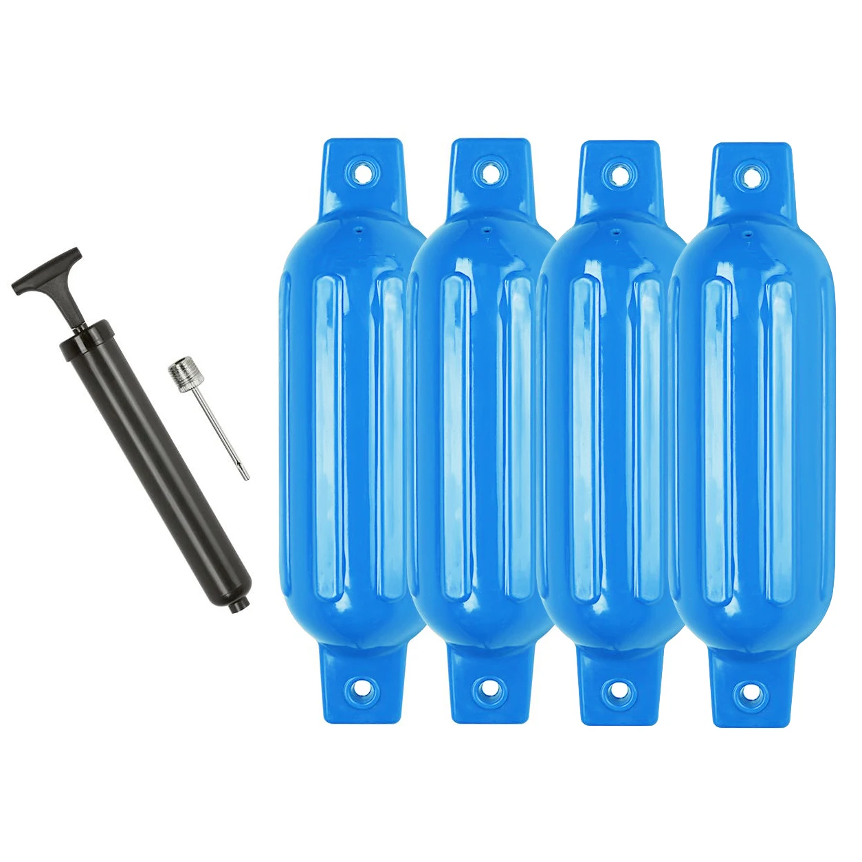 4PCS Ribbed Inflatable Boat Fender 5.5