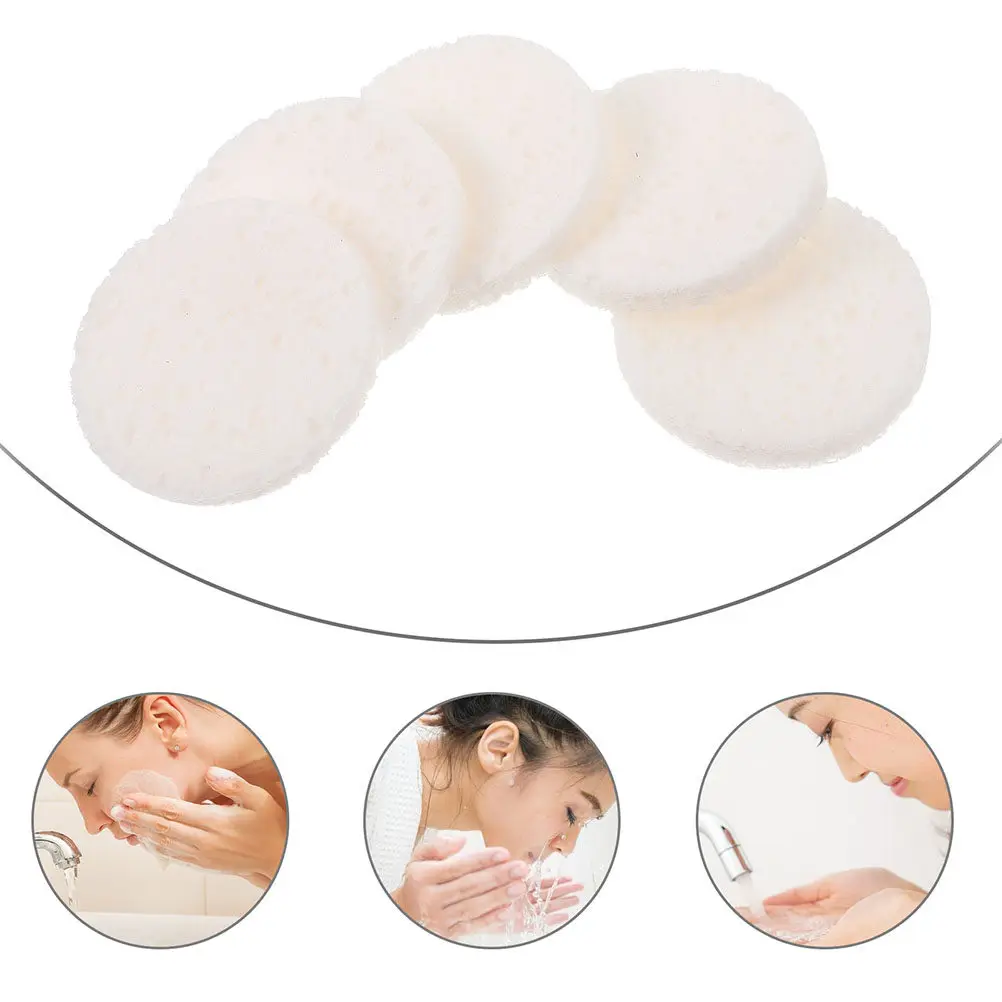 

40 шт. мягких круглых аппликаторов для очищения лица, ватных спонжей для макияжа, прочных косметических подушечек для естественного макияжа