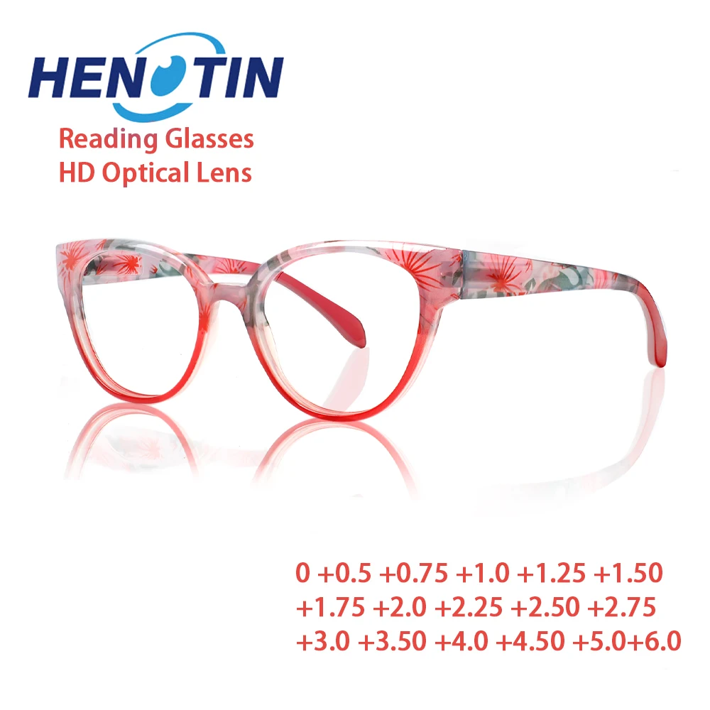 

New Large Frame Anti-blue Light Reading Glasses for Women Fresh Simple Style Presbyopia Glasses Refraction +0.5+1.0+2.0+3.0+4.0