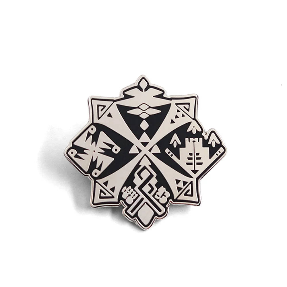 Hunters Guild Crest Lapel Pin ARPG Monster Hunter Badge Retro 3D Metal Jewelry Gamer Fans Otaku Accessories Decoration