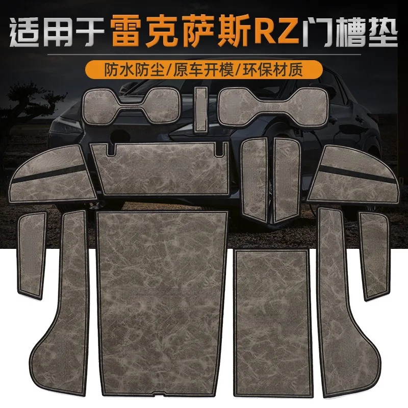 For Lexus RZ Car Interior Door Groove Mats Gate Slot Pad Non-slip Cup Mat Accessories Cover