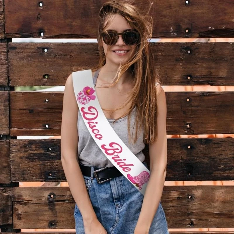 

652F Bachelorette Party Bridal Sash Decorations Bride To Be Gift Bridal Shower Wedding Hen Night Bridal Sash Bride To Be Gift