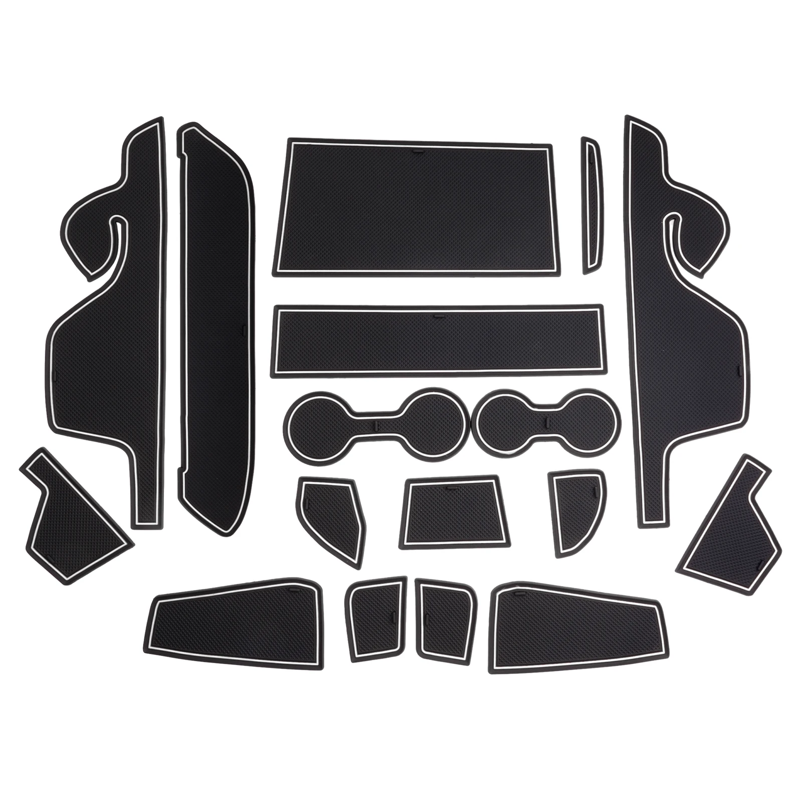 RUIYA für Ford Ranger T9 2023-2026 Elektronische Brems-Autotür-Nutmatte Rutschfeste Schlitzauflage Auto-Innenausstattung Ford Ranger Zubehör – Detail 10
