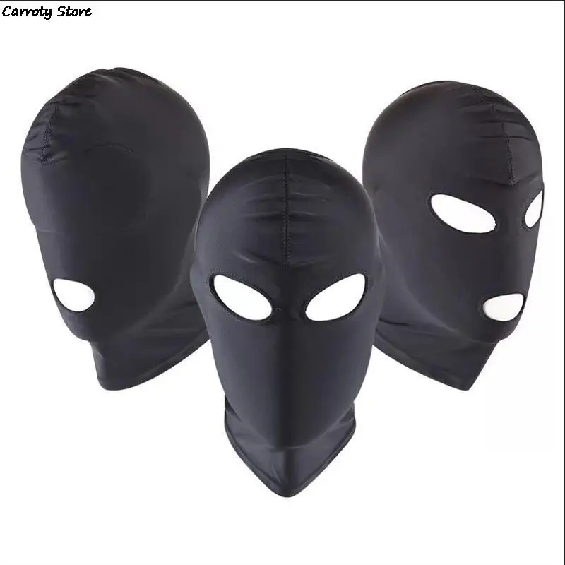 Sexy Toys Open Mouth Eye Bondage Party Mask Cosplay Slave punish Headgear Mask Exotic Apparel Sex Products BDSM Fetish Mask Hood