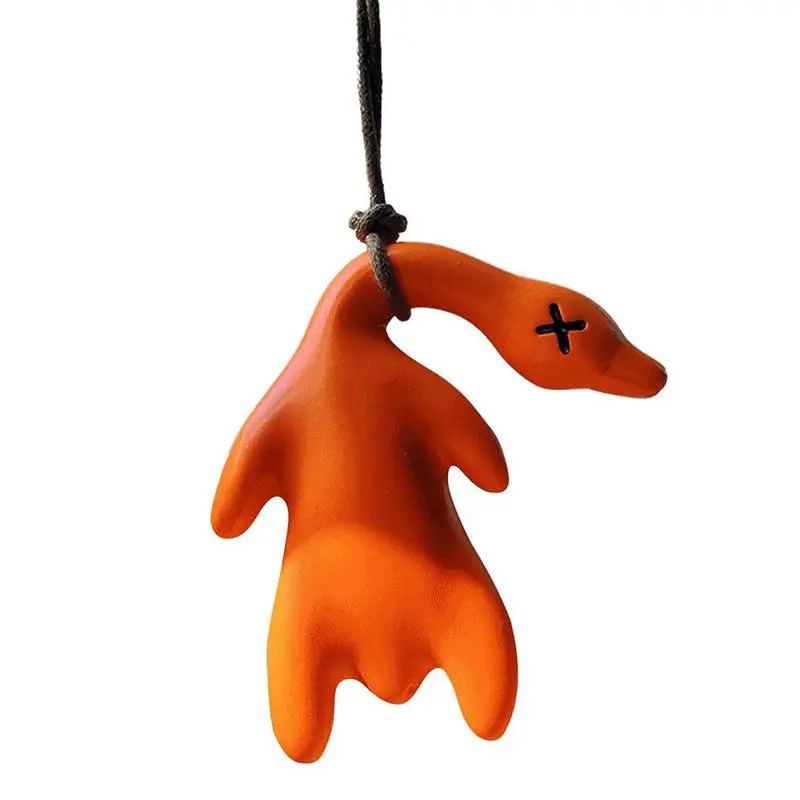 Anime Car Ornaments Swinging Duck Car Hanging Ornament Cute Roasted Duck Pendant Hanging Car Interior Accessories For Car