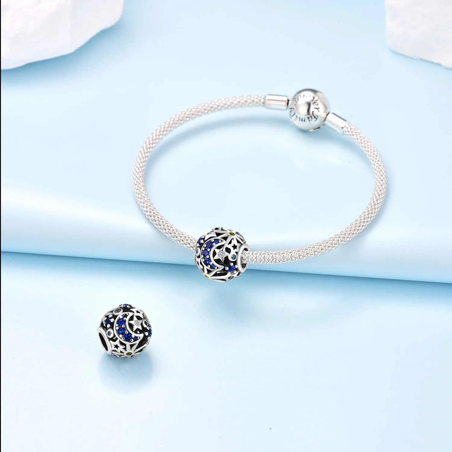 925 Sterling Silver Charm Beads Fit Original Bracelet Bangle Star Moon Sun Cross Heart Multi Designs DIY Jewelry Party Gifts