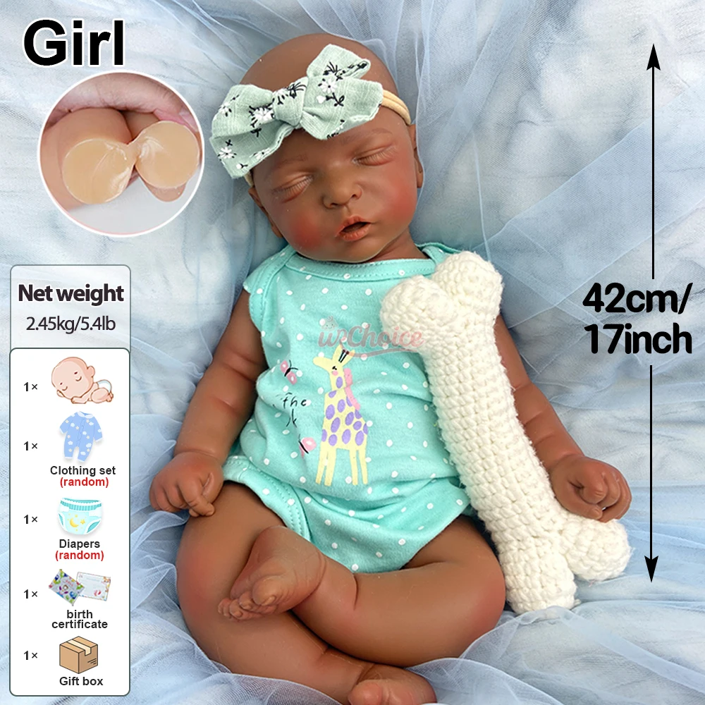 42cm Silicone Renaissance poupée douce imperméable vivante bébé fille parentalité préparation poupée pratique réaliste pour les couples enceintes