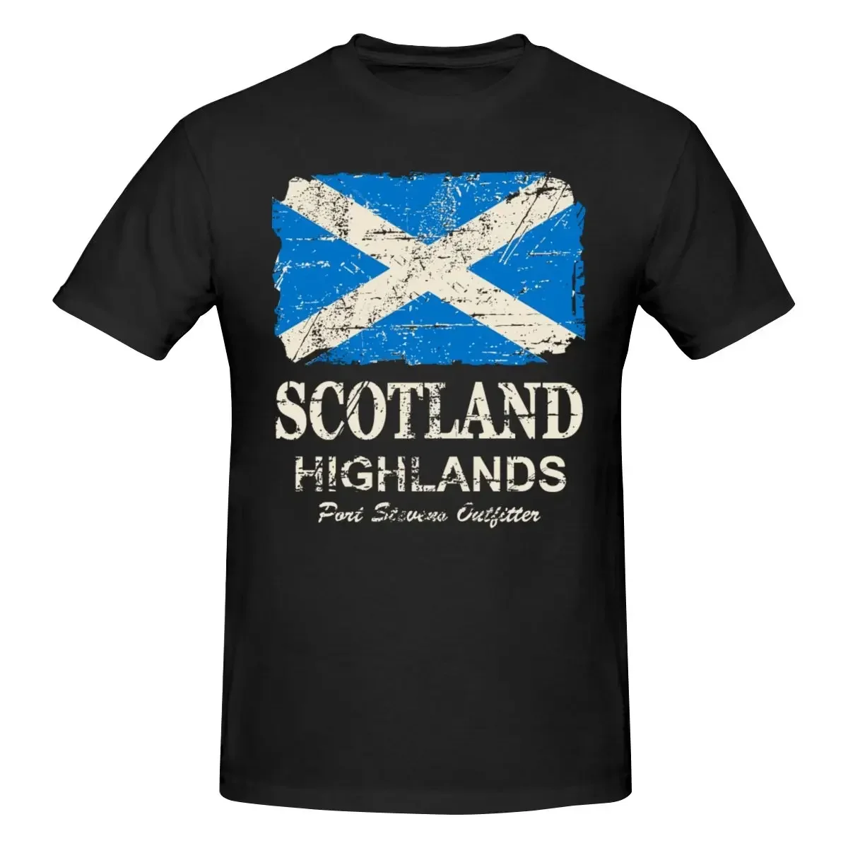 

Scottish Scotland Flag T Shirt Cotton Short Sleeve T Shirts Cotton heavyweight Informal Hot Sale Round Collar harajuku Crewneck