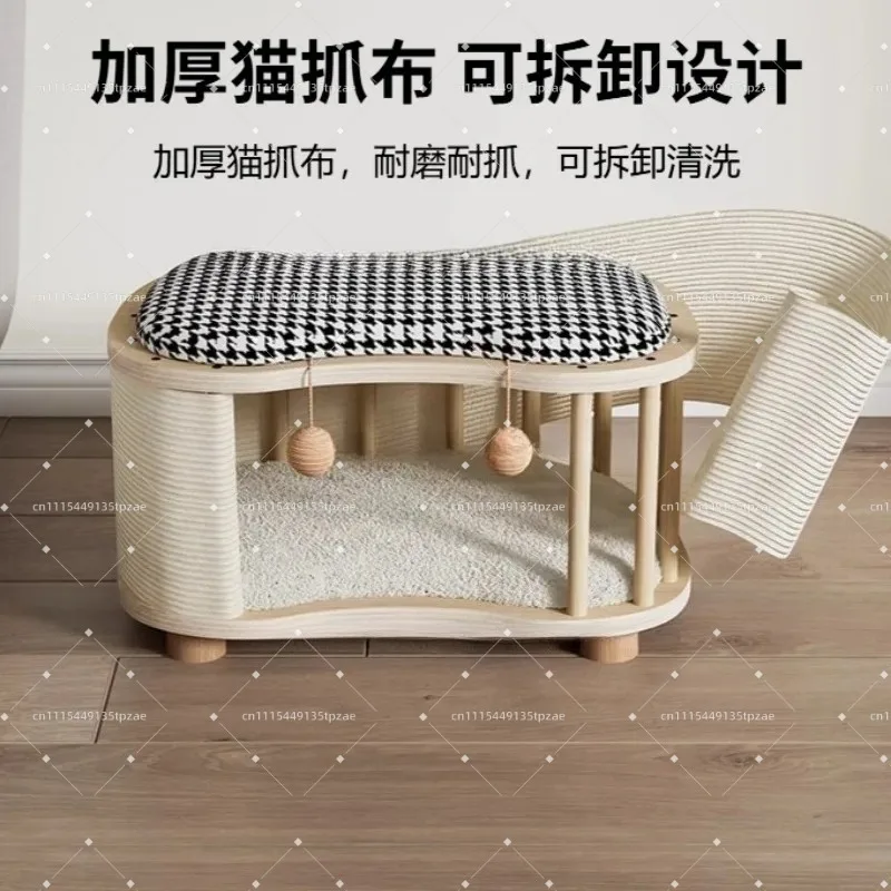 4-Season Enclosed Cat Bed Stool – Winter Warm Summer Cool Pet Tent Nest