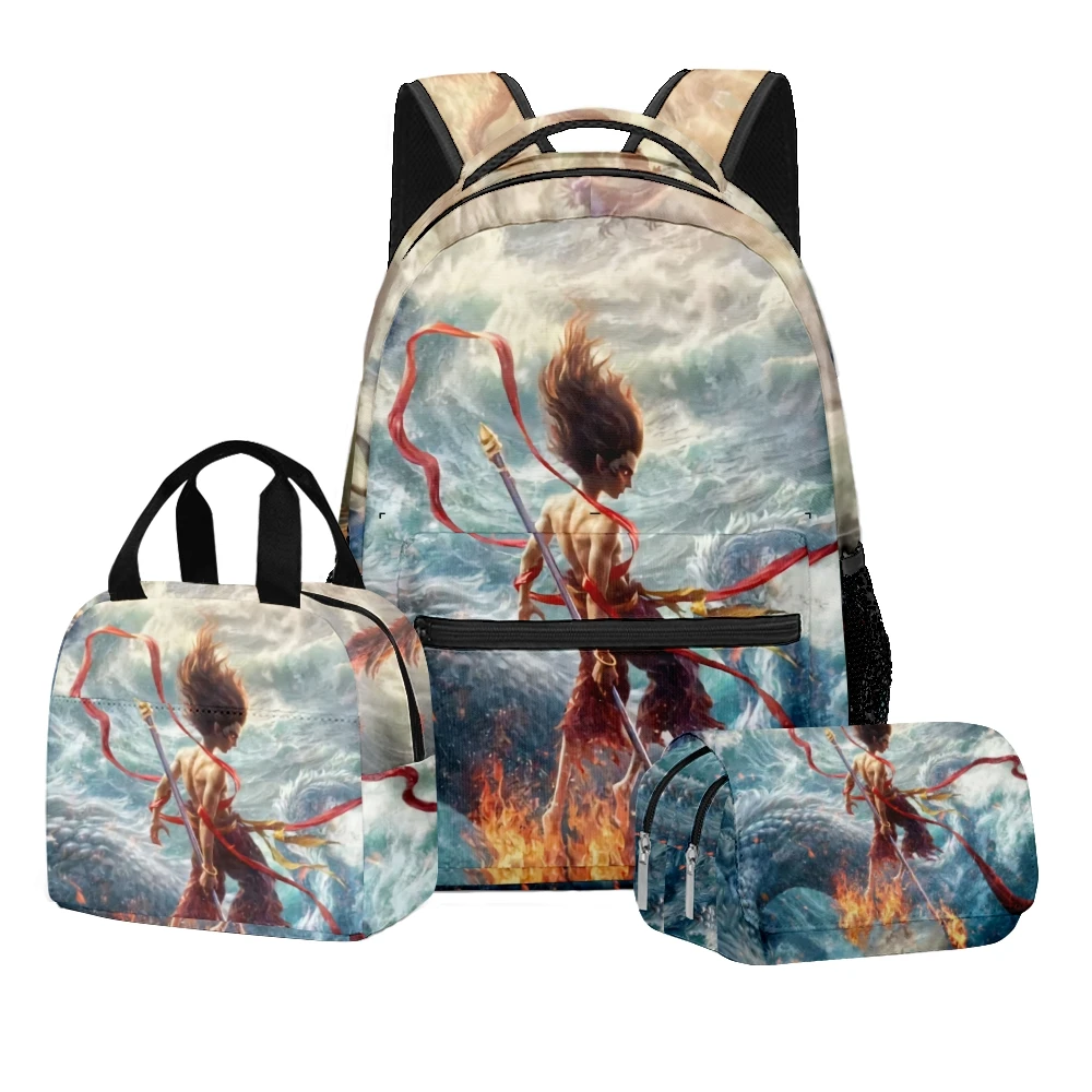 

Hip Hop Popular Novelty Cartoon Anime 3D Printed 3pcs/Set student School Bags Travel Notebook Backpack Lunch bag Pencil Case