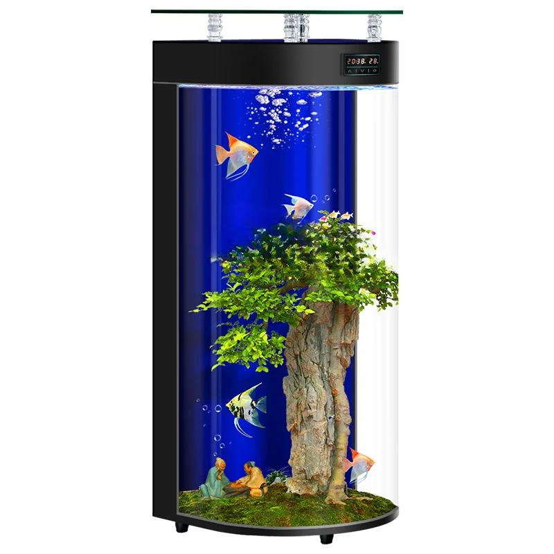 

Semicircle Floor Fish Tank Living Room Small Vertical Fish Globe Home Intelligent Ecological Change Water Aquarium