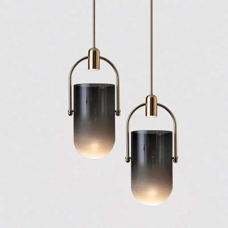 TechHPLED Restaurant Pendant Light Nordic Creative Glass Pendant Light Modern Model Room Hotel