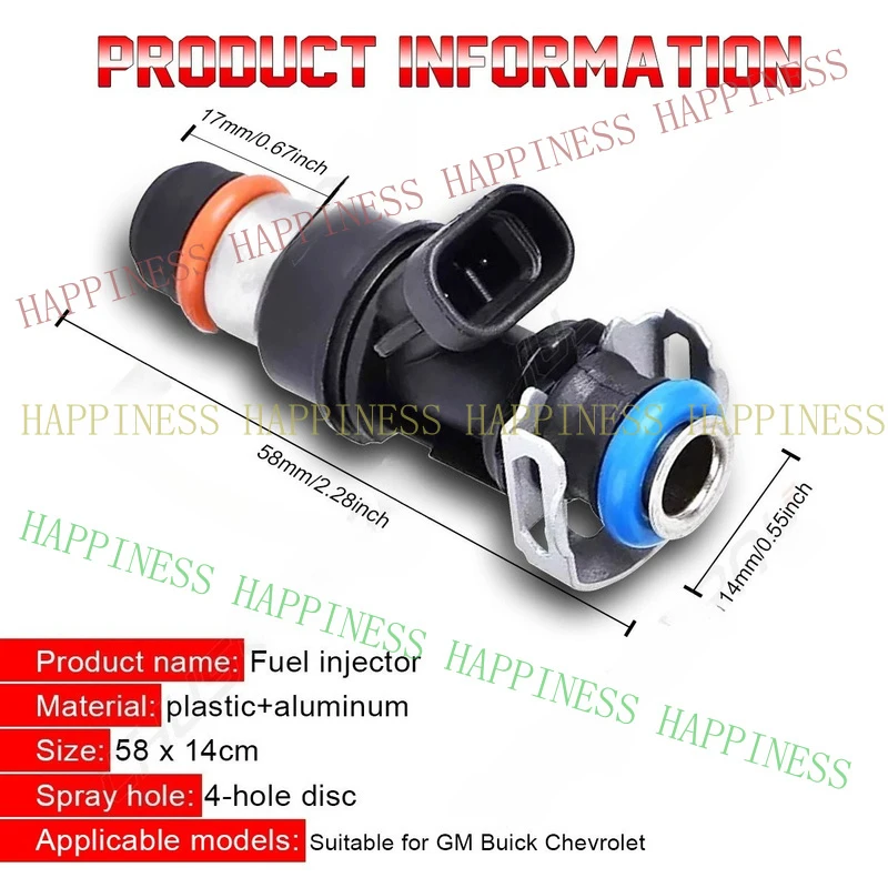 RM+     8 PCS Upgrade Fuel Injectors  99-07 For Chevy Silverado 4.8L/5.3L/6.0L 25317628》