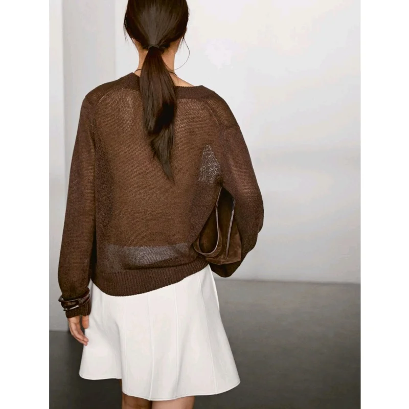 Falda Vaquera Informal Simple de Línea A, Falda Midi Versátil de Alta Gama para Mujer, Diseño de Bolsillo, Fibra de Poliéster