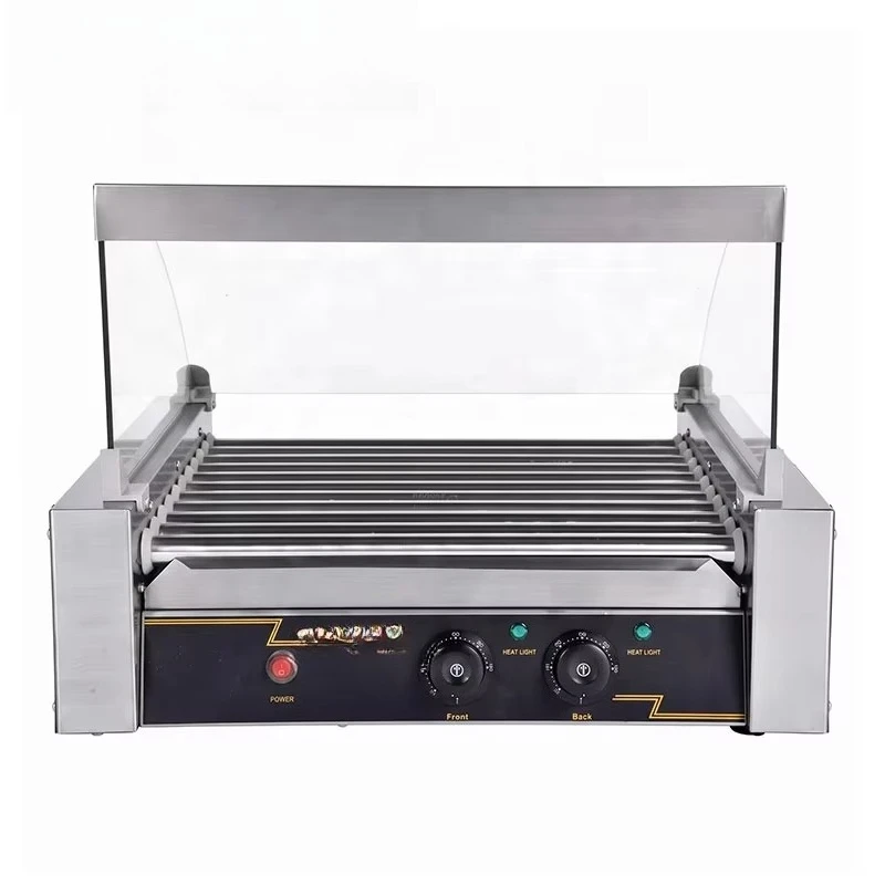 Roller Electric Sausage Grill Automatic Rotary Grill Machine Stainless Steel