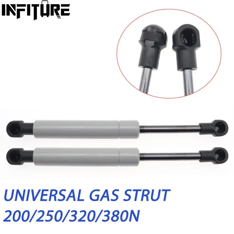 2pcs Universal 195mm 8mm 200-380N Car Gas Strut Bars Gas Spring Hood Support Rod Shock Lift For RV Bed Window Bus Caravans