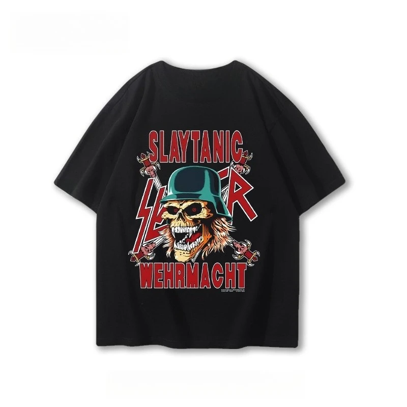 القاتل الفرقة الطرفية تي شيرتات قصيرة الاكمام للرجال والأطفال ثلاثية الأبعاد البوليستر تورنت المعادن روك ستريت عادية كم قصير