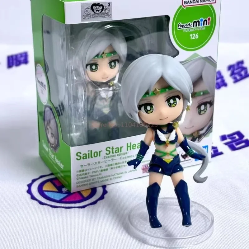 Figura Original Bandai Figuarts Sailor Moon Mini Sailor Star Healer Seiya Kou colección de Anime de acción estatua de Pvc juguetes para niñas regalos