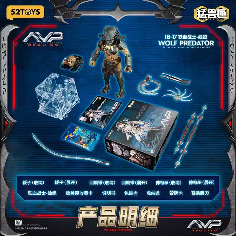 Genuine 52TOYS Wolf Predator Beastbox Infinite Series Ib 17 Avp