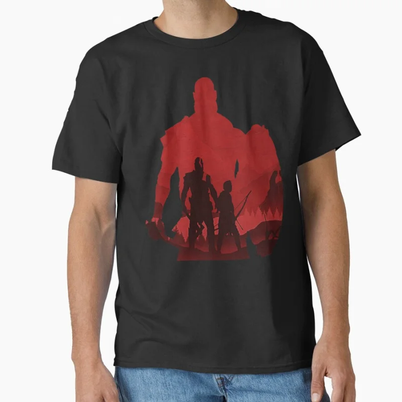 

Kratos & Son 80s video game series God of war The warrior of gods Norse mythology Sparta T-shirt for men large size Tops s-6xl