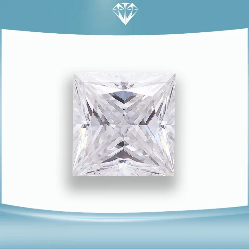 

Highest Grade Moissanite Stone Princess Cut Super White D Color VVS1 Quality Charms Jewelry Making Materials with Certificate