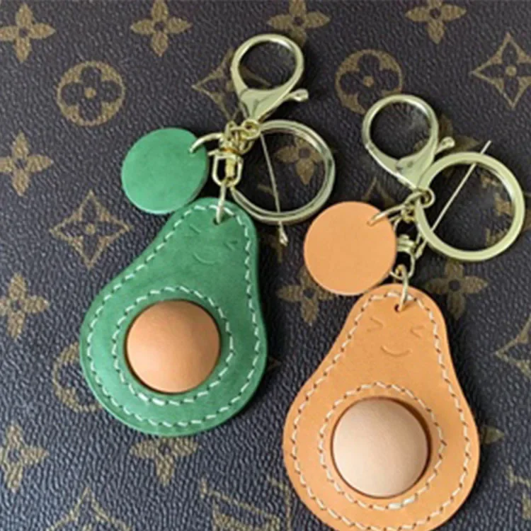 Custom avocado bag creative pendant handmade leather key chain knife mold customizatio