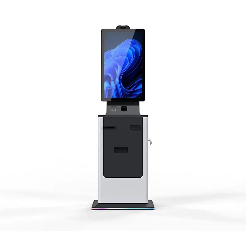 CECertificate Crtly Self Service Touch Screen Kiosk Terminal Hotel Check in Passport Scanner Ticket Printer Barcode Scanner