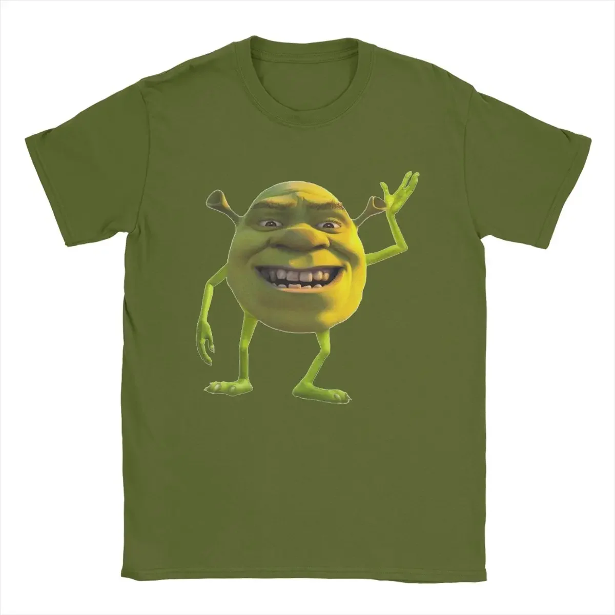 New Arrival Men Women Shreks Wazowski Funny Meme Shirt Top Tee Clothes Apparel Vintage Pure Cotton Cute Monsters T Shirts style.