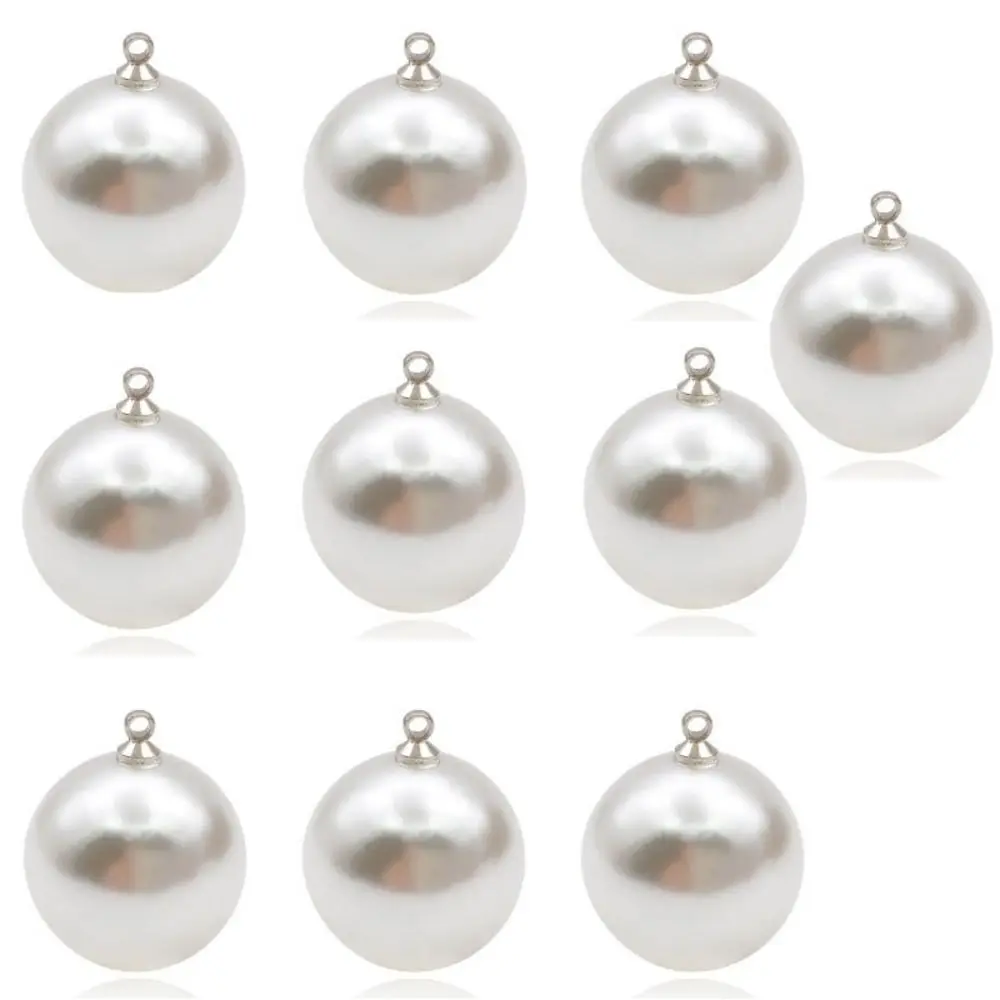 10PCS Clothes Decor Artificial Pearl ABS Alloy Imitation Pearl Handmade Faux DIY Dangle Earrings Pendant Jewelry Accessories