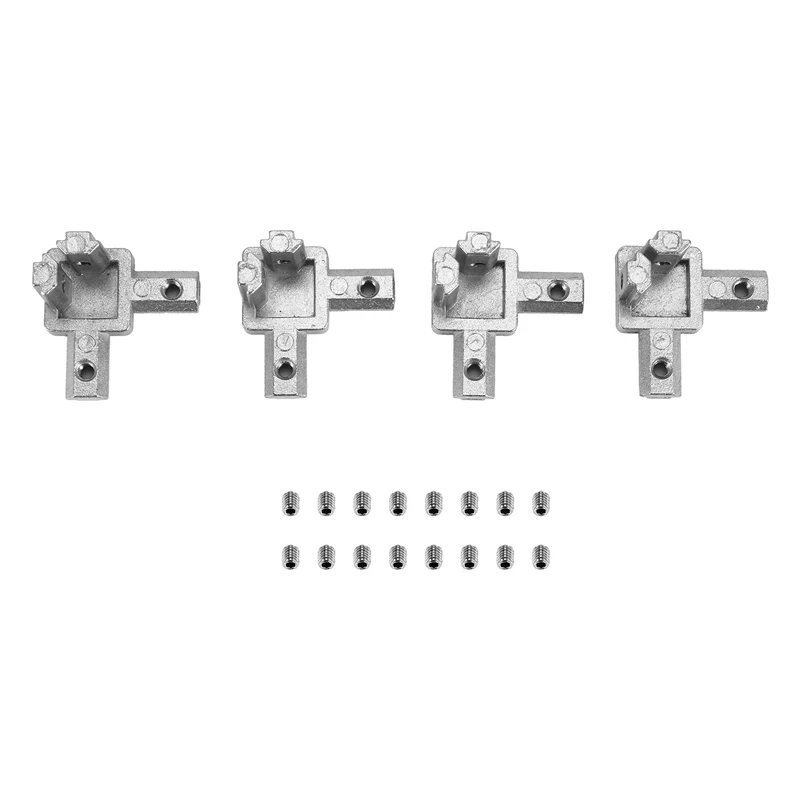 A47U 4Pc 2020 Series 3 Way End Corner Bracket Connector for European Standard 6mm T Slot 20 x 20mm Aluminum Extrusion Profile