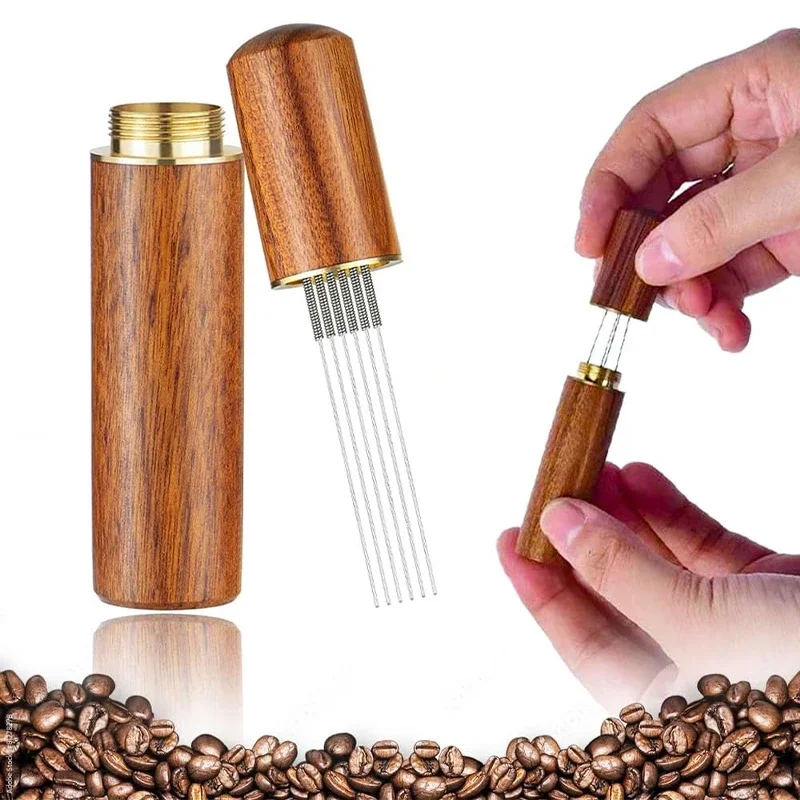 

Coffee Tamper Stainless Steel 5/6 Needles Espresso Powder Stirrer Distributor Leveler Tools Cafe Stirring Barista Accessories