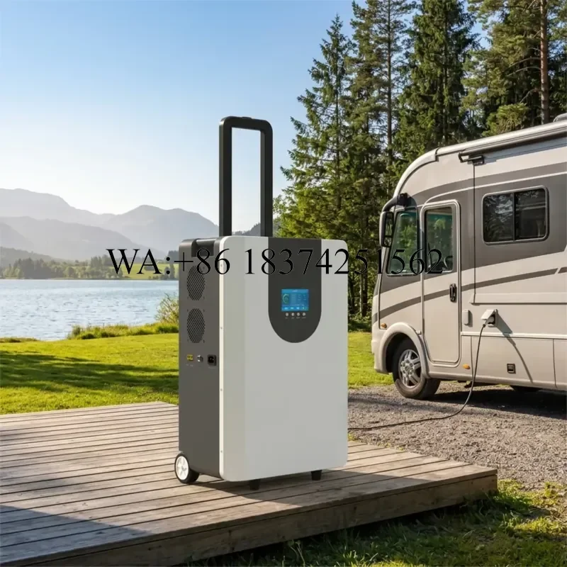 Wmwmnu for 12.8V 200Ah 314Ah LiFePO4 Battery 1P4S Portable Power Station 2.56kWh 4kWh All-in-One Solar Generator for RV