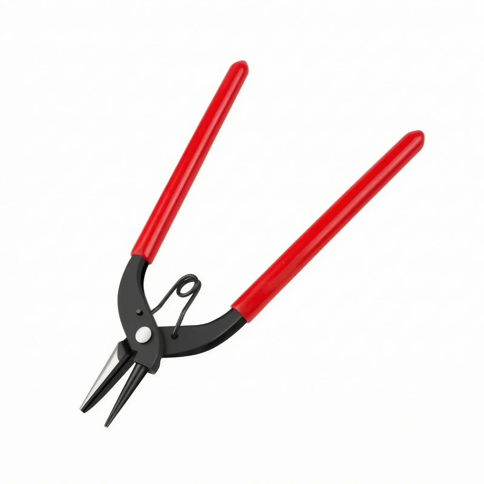 Jewelry-Making Plier Carbon Steel Jewelry Plier with Return Spring Hand Tool Coated Handle Pliers Long-Lasting for Hobbyists