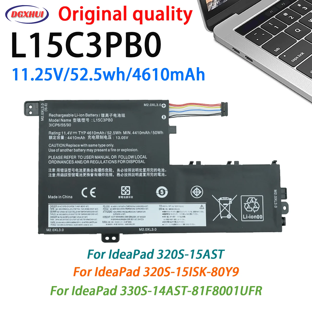 NEW For Lenovo L15M3PB0 L15C3PB1 IdeaPad 320S-15AST 15IKB 5ISK 330S-14AST 4IKB15ARR L15L3PB0 L15L3PB1 Laptop replacement battery