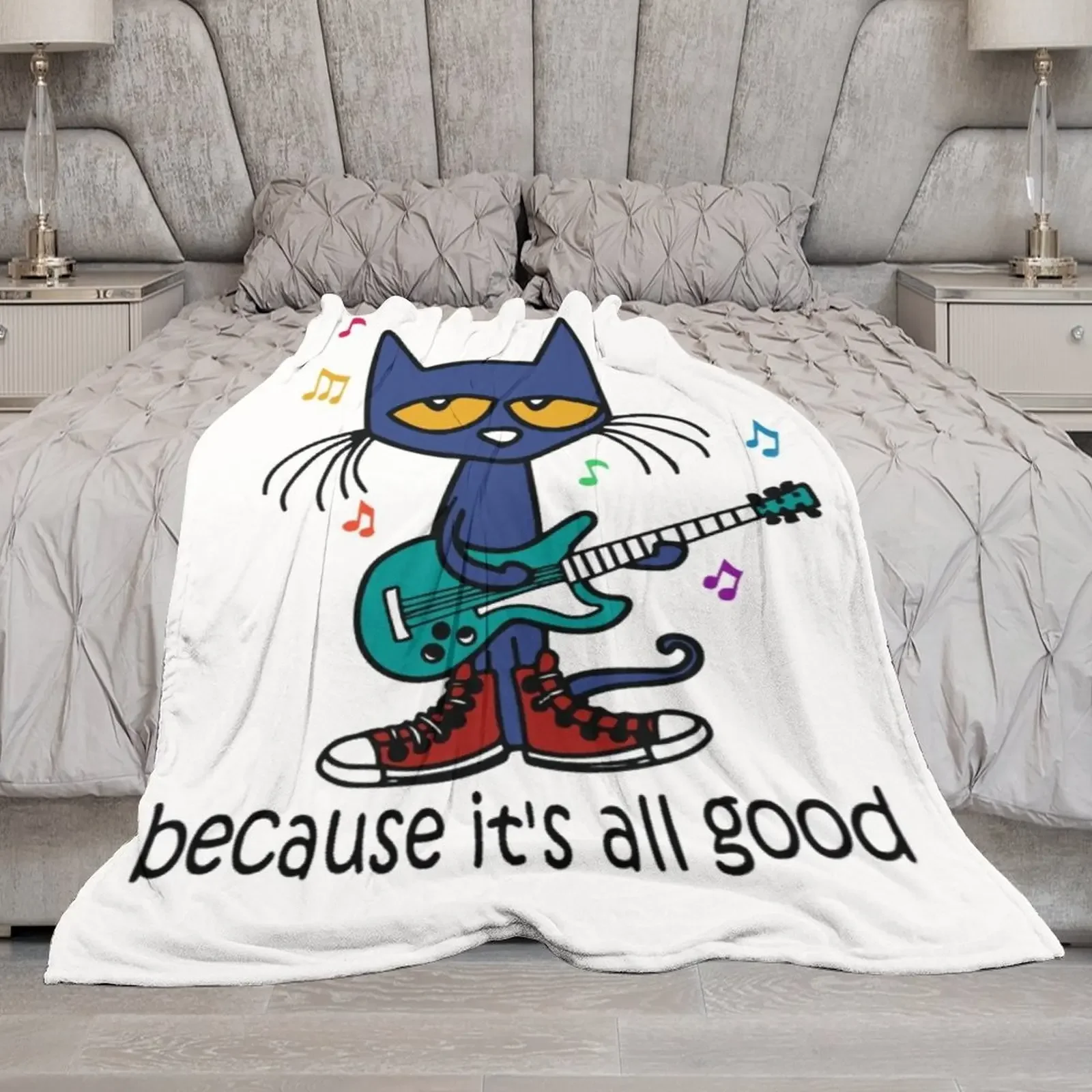 Pete The Cat The singer It's All Good Perfect Throw Blanket Fashion Sofa Blankets Giant Sofa Blanket