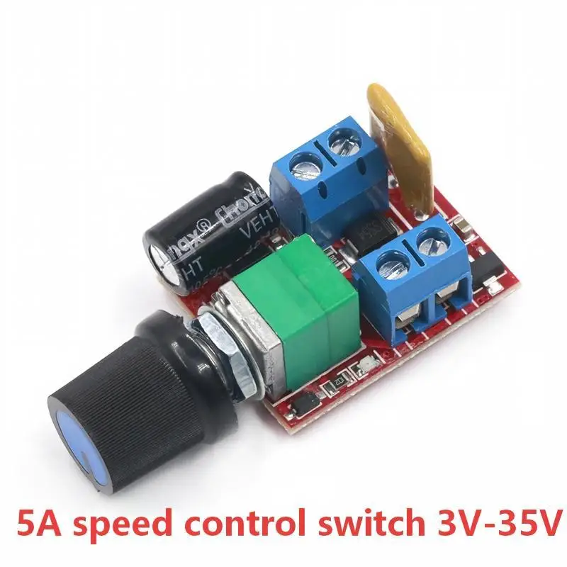 PWM-Gleichstrommotor-Drehzahlregler mit einstellbarem Knopf, stabile Leistung, breite Spannungskompatibilität für die Modifikation von Automobilteilen – Detail 6