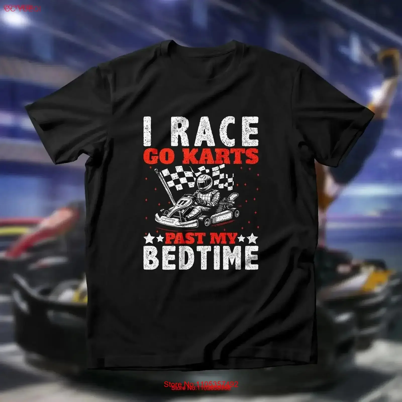 Camiseta de Karting con Citas de Carreras de Karts 'I Race Go Karts Past My Bedtime', Top de Deportes de Motor, Racer de Velocidad, Ropa de Diseñador Vintage Lavada