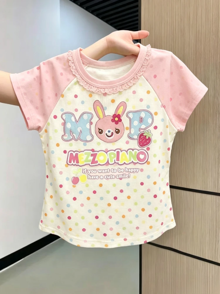 2026 Kawaii Clothing for Women Girls Y2K Crop Top Japanese Cute Printed T-Shirts Mini Skirts Outwear Casual Holiday Outfits view 3