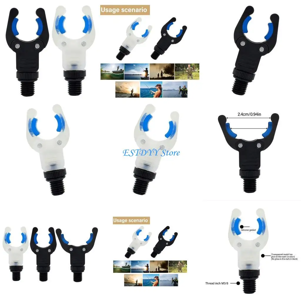 G6DE Fishing Rod Rest Head Bracket Clamps Nonslip Fishing Grippers Grip Head Holder