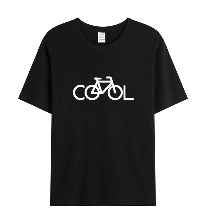 

Trendy Men's Summer Soft Cotton T Shirt with Cool Bicycle Graphic Men's top