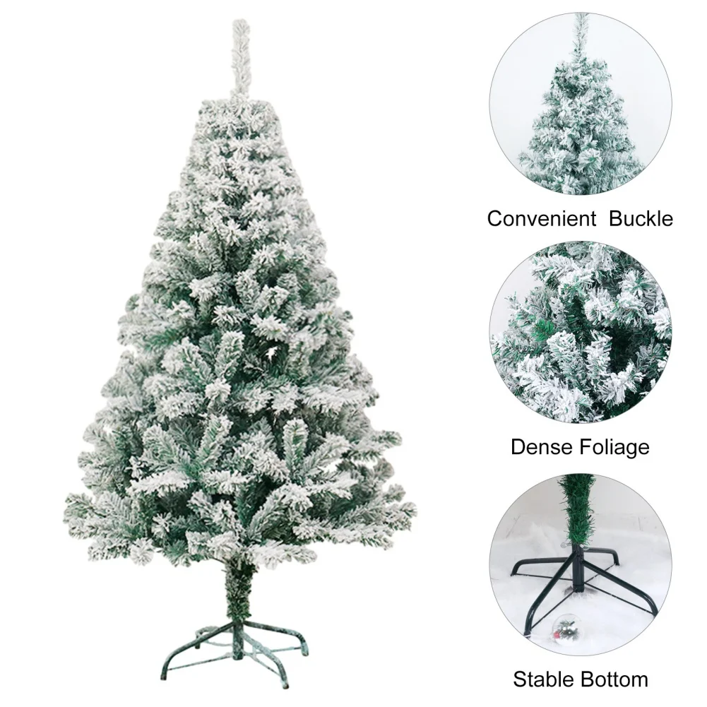 Artificial Christmas Tree, New Year's Decoration, Fir Pine, Green, White, Flocking, Snow, Gift