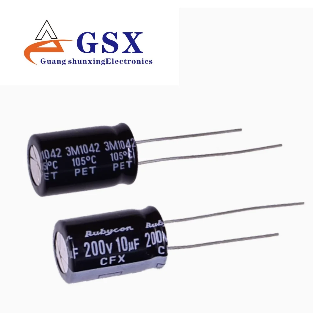 

10UF 200V imported aluminum electrolytic capacitor 200v10uf 10 * 16 ruby CFX high-frequency long-life
