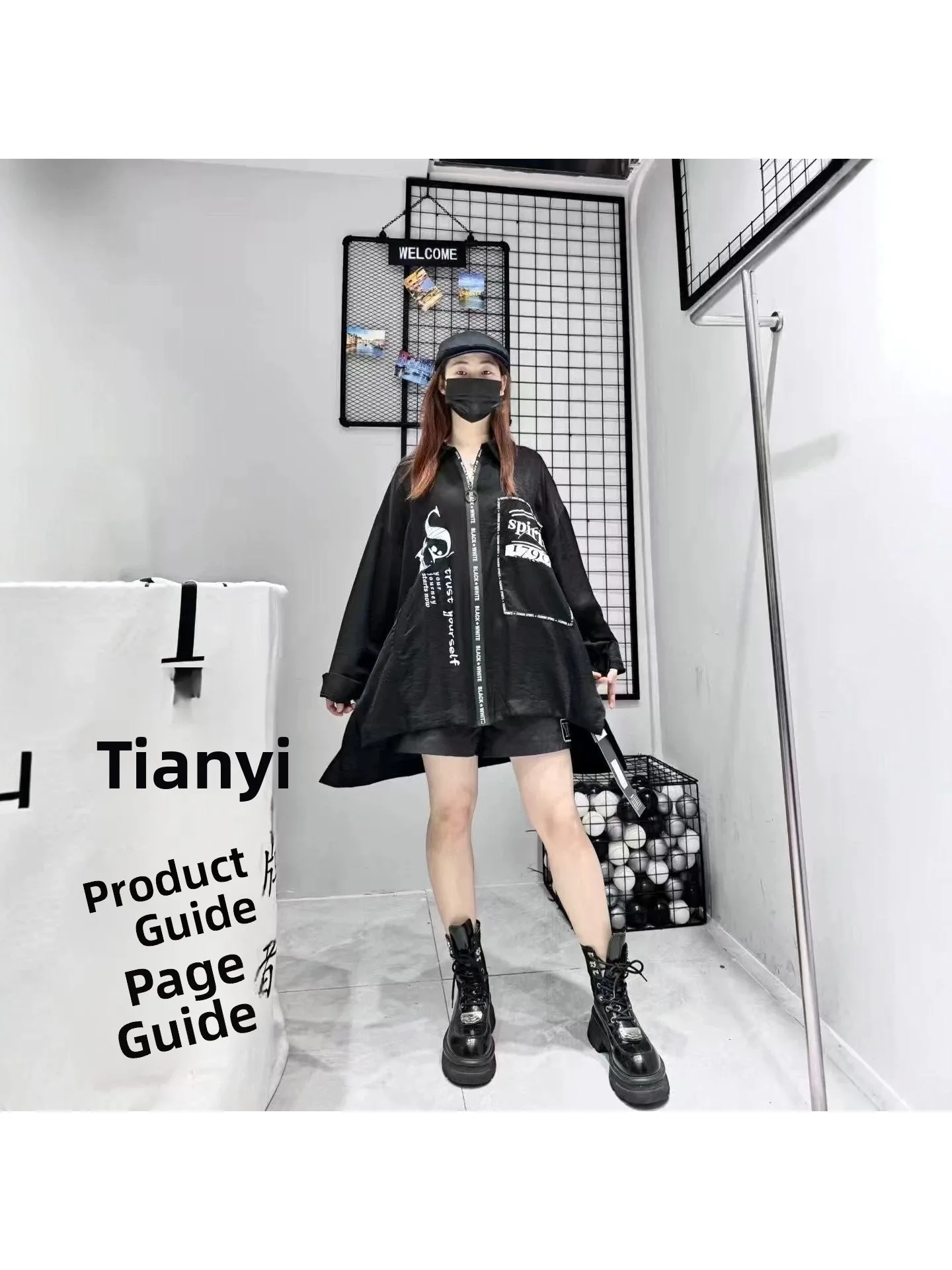 

European Style Long Sleeve T-Shirt Women's Lightweight Loose Fit Midi Air Conditioning Shirt Polyester Fiber Non-iron Treatment