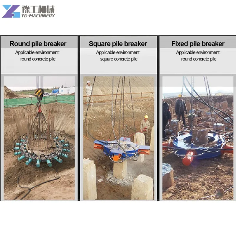 Round Square Pile Breaker China Customized Attachable Pile Breaking Machine Breaker Hammer Hydraulic Pile Breaker for Singapore