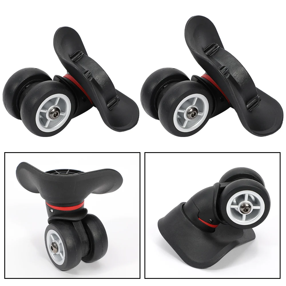 1 Pair Replacement Luggage Wheels for Suitcases Repair Hand Spinner Caster A08 Silent Rubber Wheels Trolley Parts for Suitcase