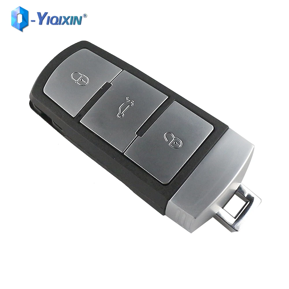 YIQIXIN Auto Key Case For Volkswagen VW Passat CC B6 B7 B7L 3C R36 Maogotan B5 Replacement Smart Card Cover Small Insert Blade