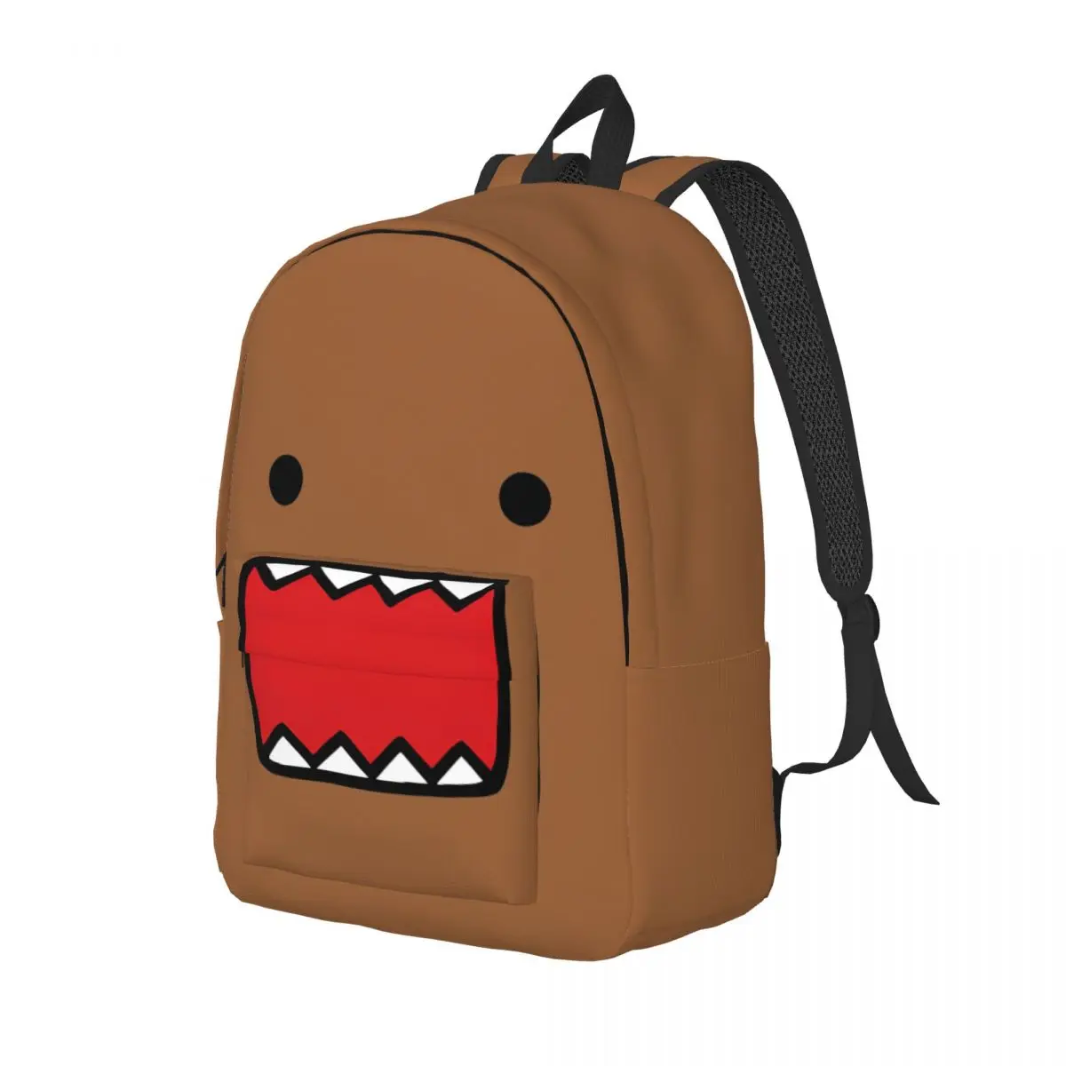 Domo-Kun 클래식 배낭 내구성 고등학교 작업 Domo Kun Doll Face Daypack 남성용 여성용 노트북 컴퓨터 숄더 백