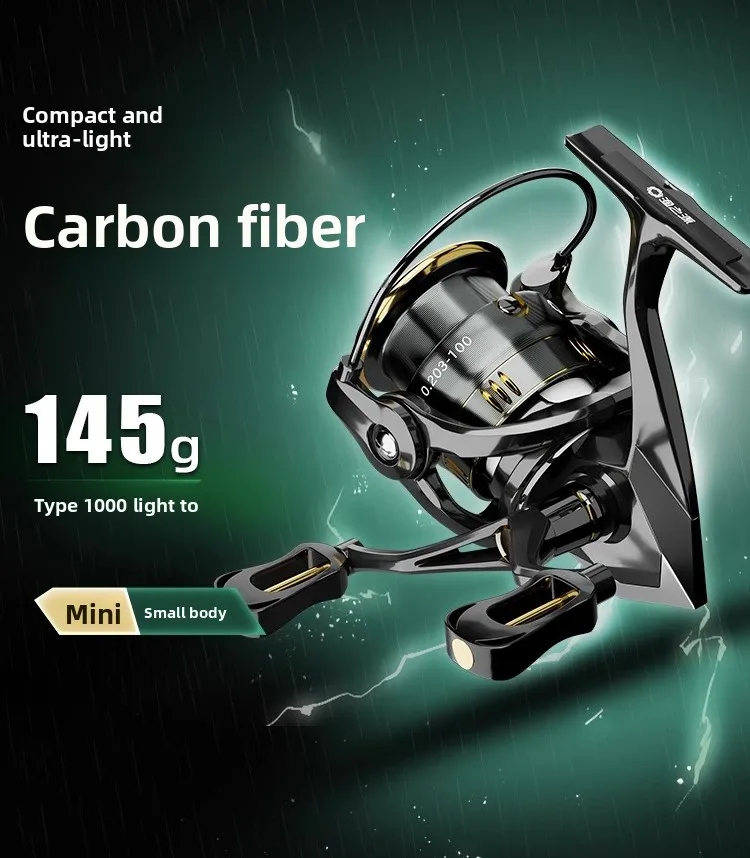 fit for spinning wheel fishing wheel carbon fiber micro-object Luya spinning wheel screw-in oblique shallow line cup